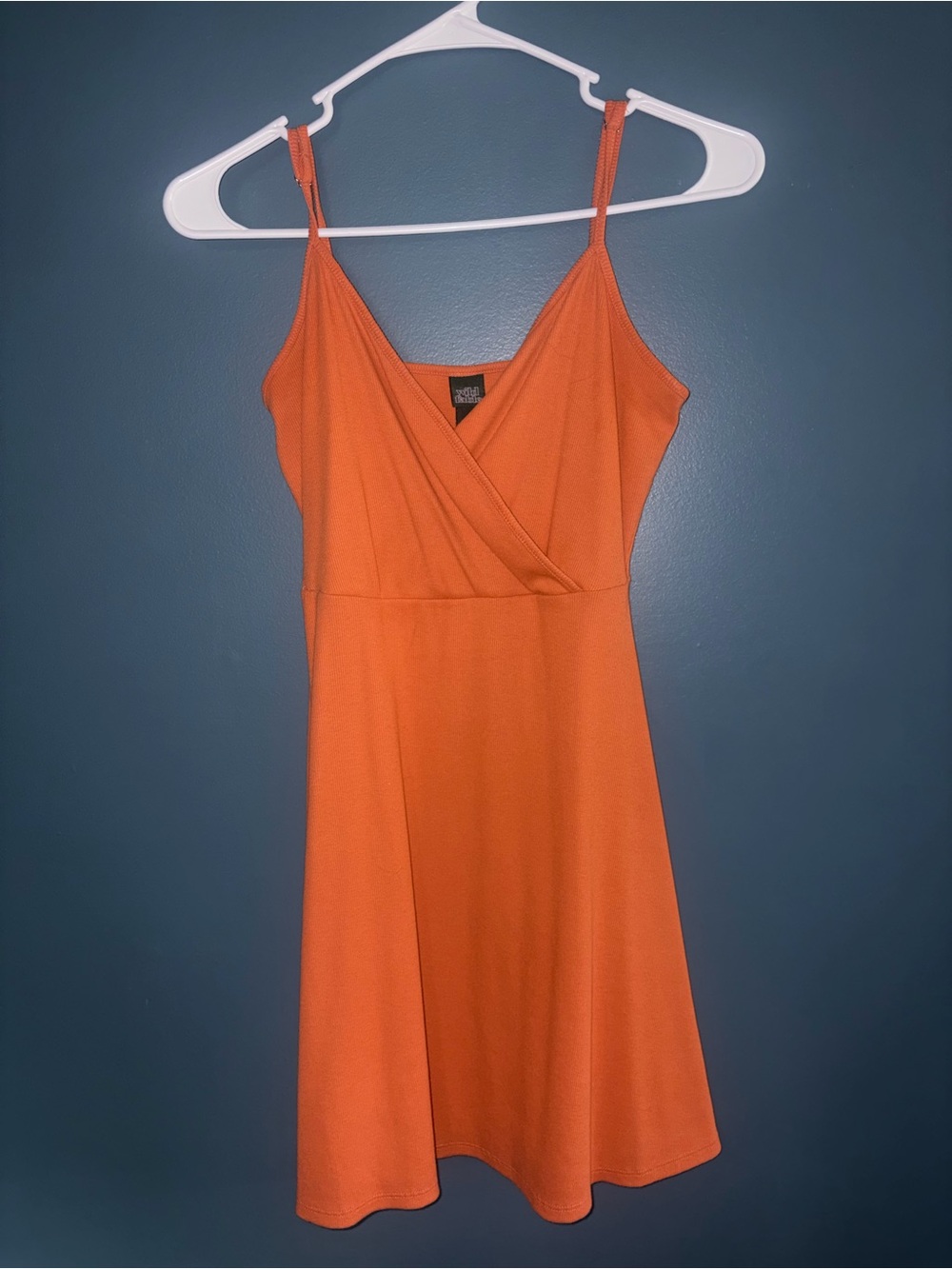 Wild Fable Orange Sleeveless Wrap-Front Women's Dress